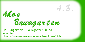 akos baumgarten business card